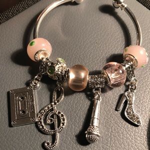 Ladies hand made charm bracelets.